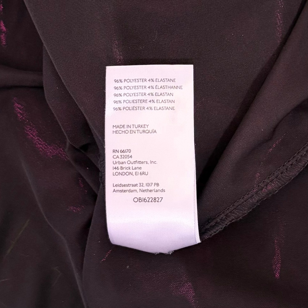By ANTHROPOLOGIE Magenta Pink Shimmer Shine Lamé Buttondown Top Blouse X-Small - Picture 14 of 16